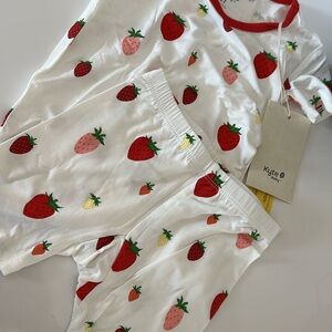 Kyte BABY Kids Pajama Set with Strawberry Print